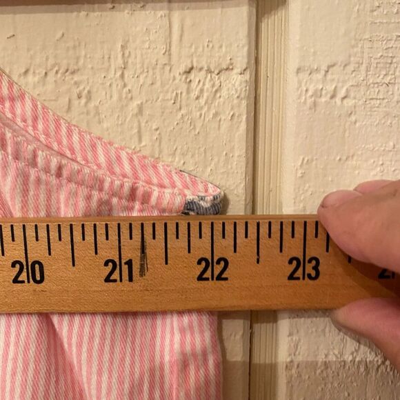 Vintage Quizz New York Shirt Women's Large Pink Striped Teddy Bear Sleeveless - Picture 8 of 9